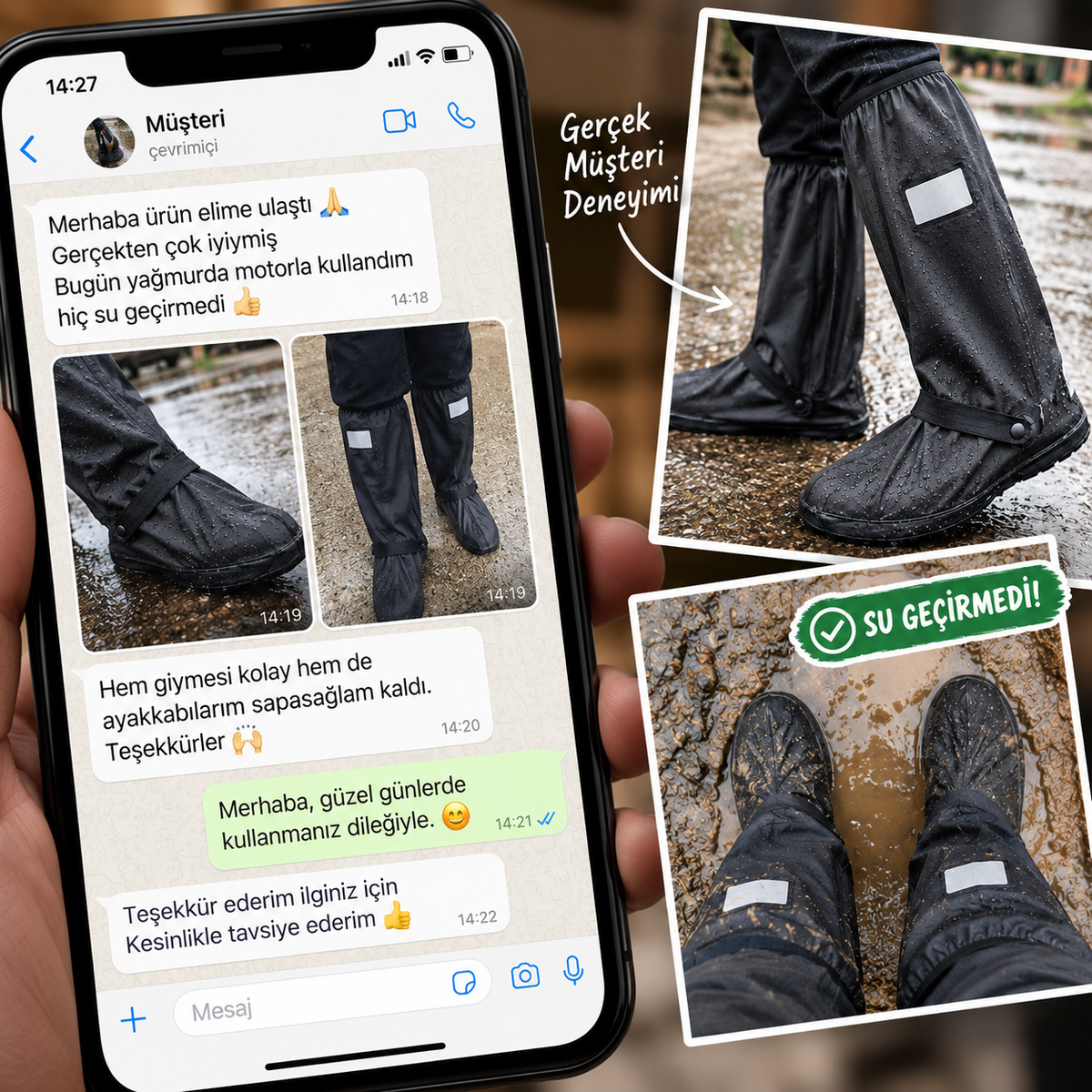 Su Geçirmez Bot Kılıfı | Yağmur ve Çamura Karşı Koruma